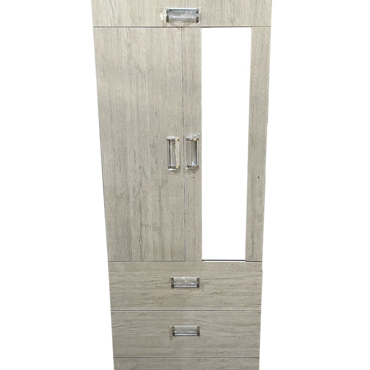 GENERICO - ROPERO JUNIOR DE 60 CM EN MELAMINE COLOR AMADERADO GRIS