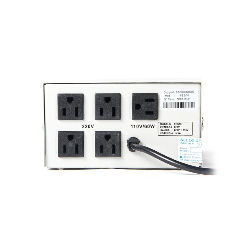 ELISE - Estabilizador De Voltaje Elise Fes-10 Estado Sólido 1Kva Ideal Para Protección Eléctrica