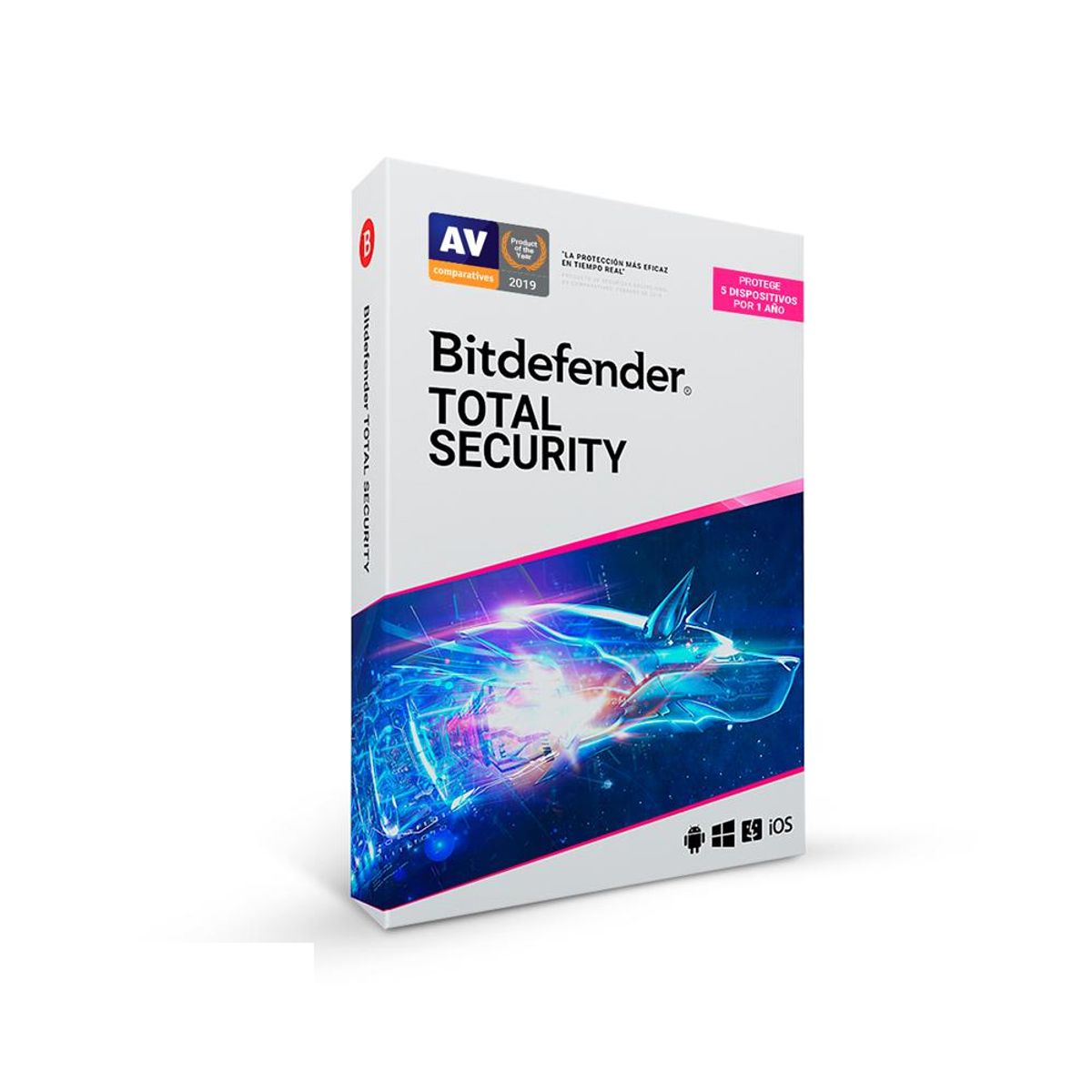 BITDEFENDER - Bitdefender Total Security - 12 Meses Para 5 Pcs - Protección Completa Y Rendimiento Óptim
