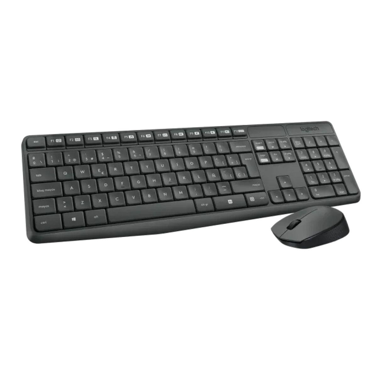 LOGITECH - Teclado Inalámbrico Logitech Mk235 Con Mouse Usb, Color Negro, Práctico Y Compacto Para Tu