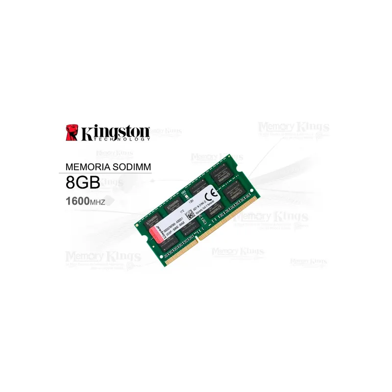 KINGSTON - Memoria Kingston 8Gb Ddr3L So-Dimm, 1600 Mhz Cl11, Bajo Voltaje 1.35V - Ideal Para Laptops