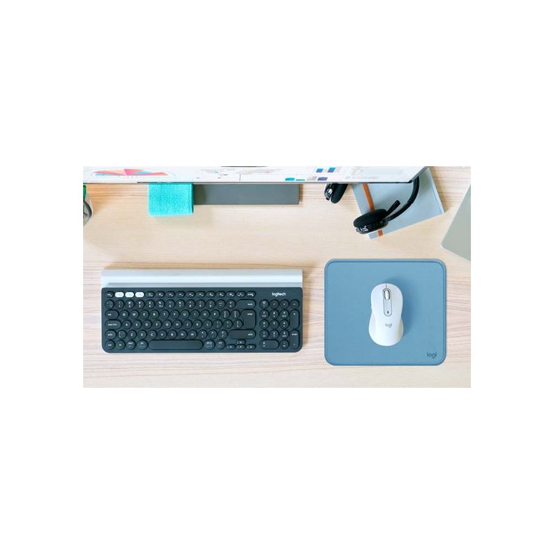 LOGITECH - Mousepad Logitech Azul Gris De 200X230Mm Resistente Al Agua Ideal Para Oficina Y Gaming