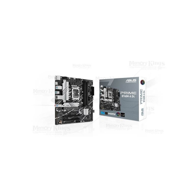 ASUS - Placa Base Asus Prime B760M-A D4, Chipset Intel B760, Lga1700, Formato Matx, Alto Rendimie