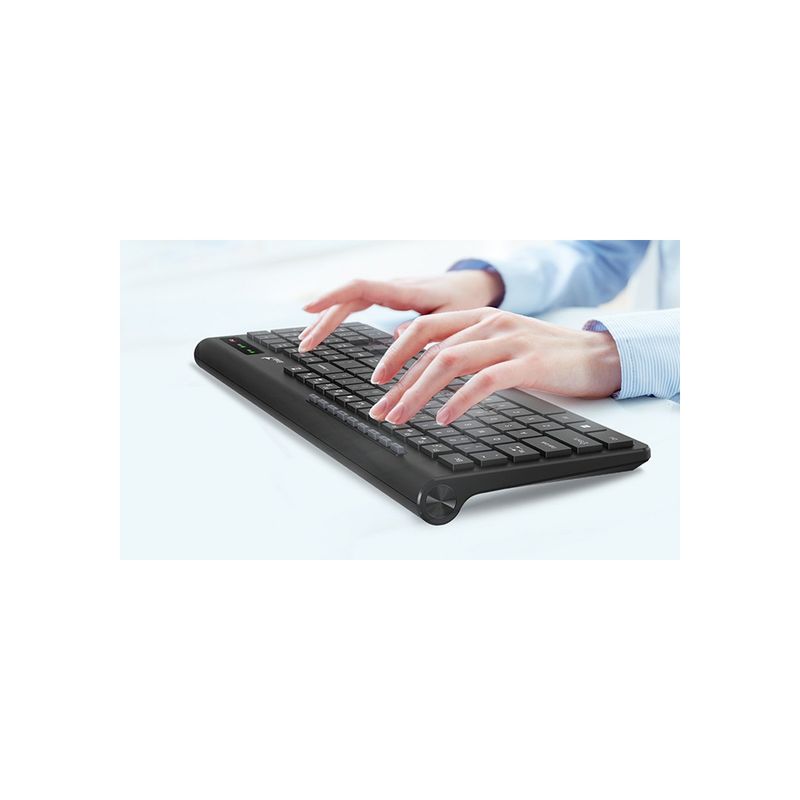 GENIUS - Teclado Genius Slimstar 7230 Inalámbrico Multimedia Negro - Diseño Delgado Y Elegante