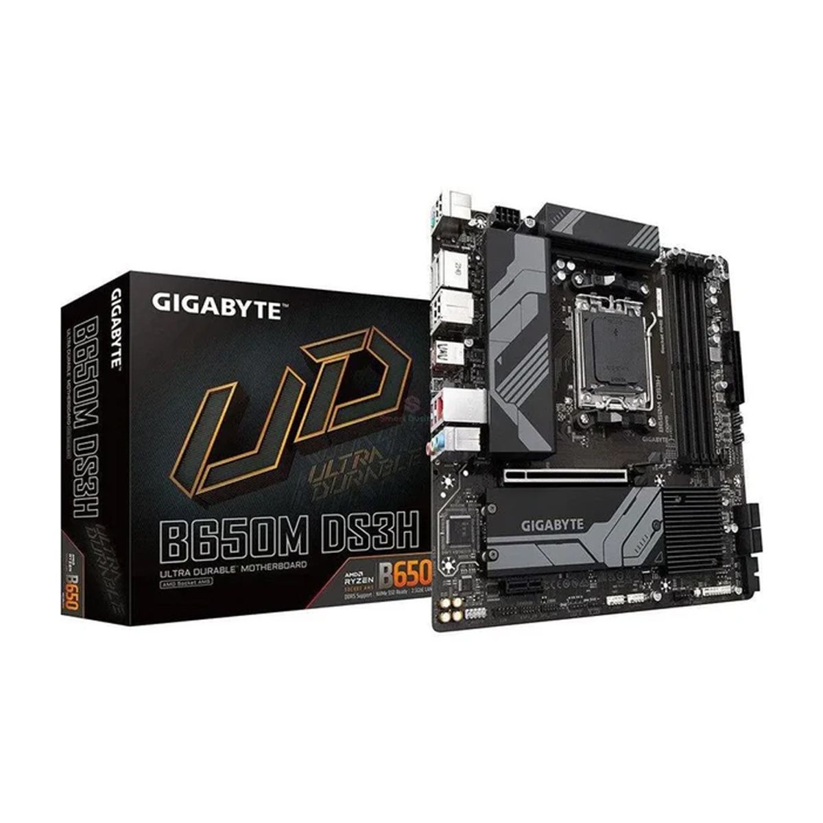 GIGABYTE - Motherboard Gigabyte B650M Ds3H Am5, Chipset Amd B650, Formato Matx, Rendimiento Superior