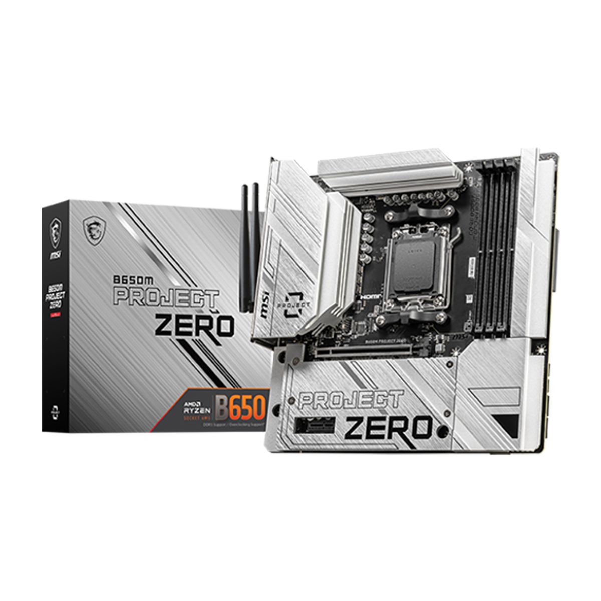 Msi - Placa Base Msi B650M Project Zero - Chipset Amd B650, Socket Am5, Formato Matx Para Gaming