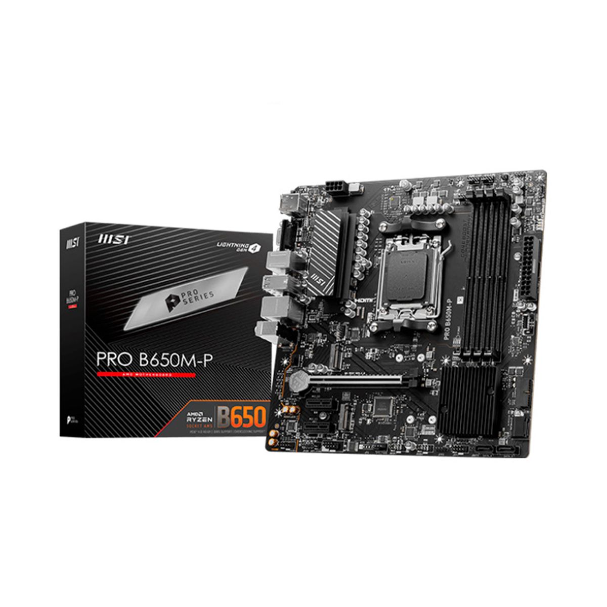 MSI - Motherboard Msi Pro B650M-P Am5 Matx Para Procesadores Amd B650 - Rendimiento Y Compatibil