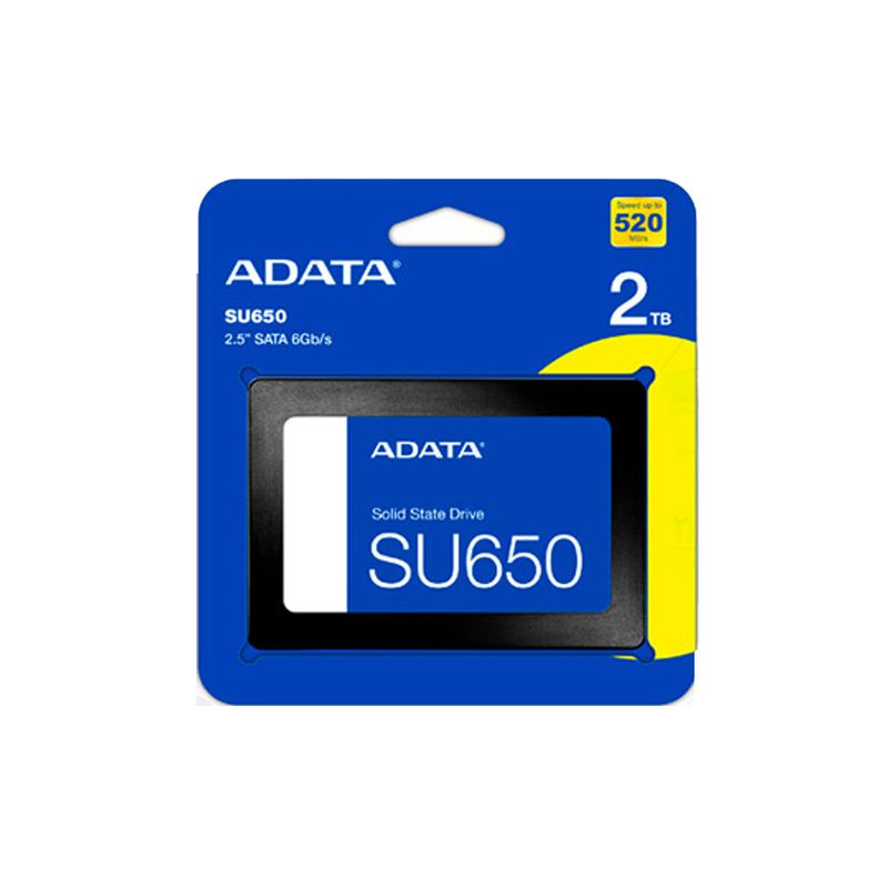 ADATA - Ssd Adata Ultimate Su650 De 2Tb, 2.5" Sata 3 - Alta Velocidad De 520Mb/S Para Computadoras