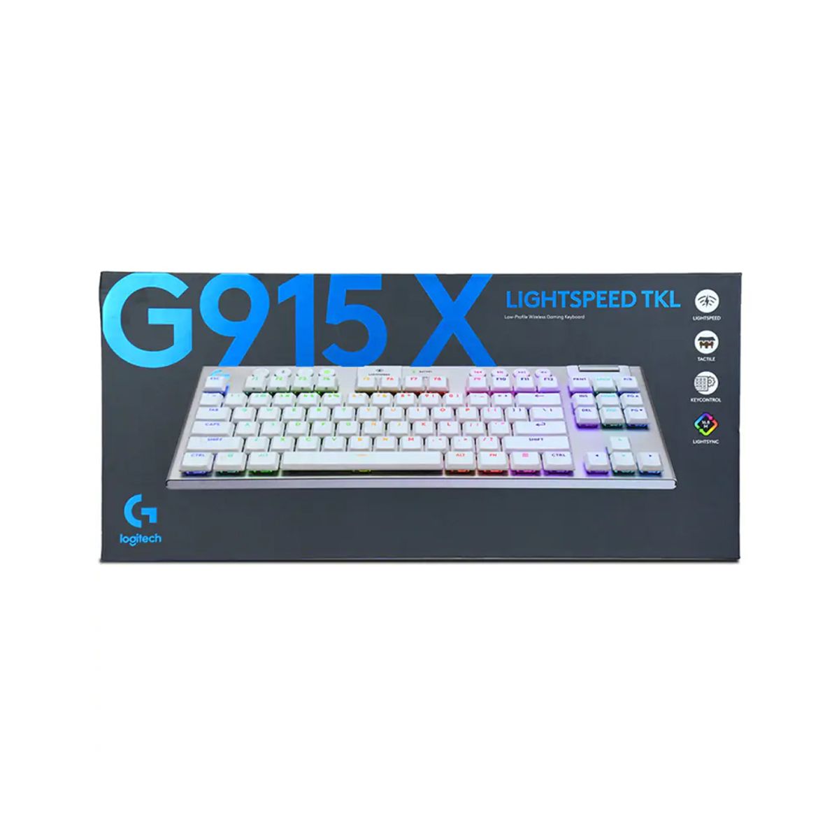 LOGITECH - Teclado Mecánico Logitech G915 Tkl - Lightspeed Bluetooth Rgb Blanco Ultra Delgado Y Rá