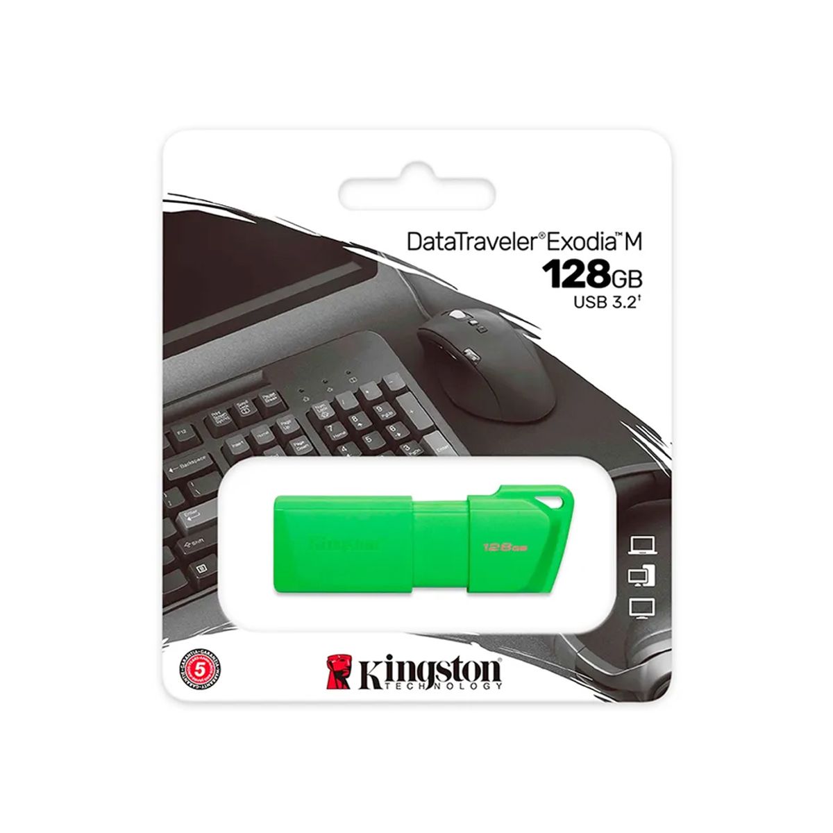 KINGSTON - Memoria Usb 128Gb Kingston Exodia M En Verde Neón - Rápida Y Compacta Para Tu Almacenamien