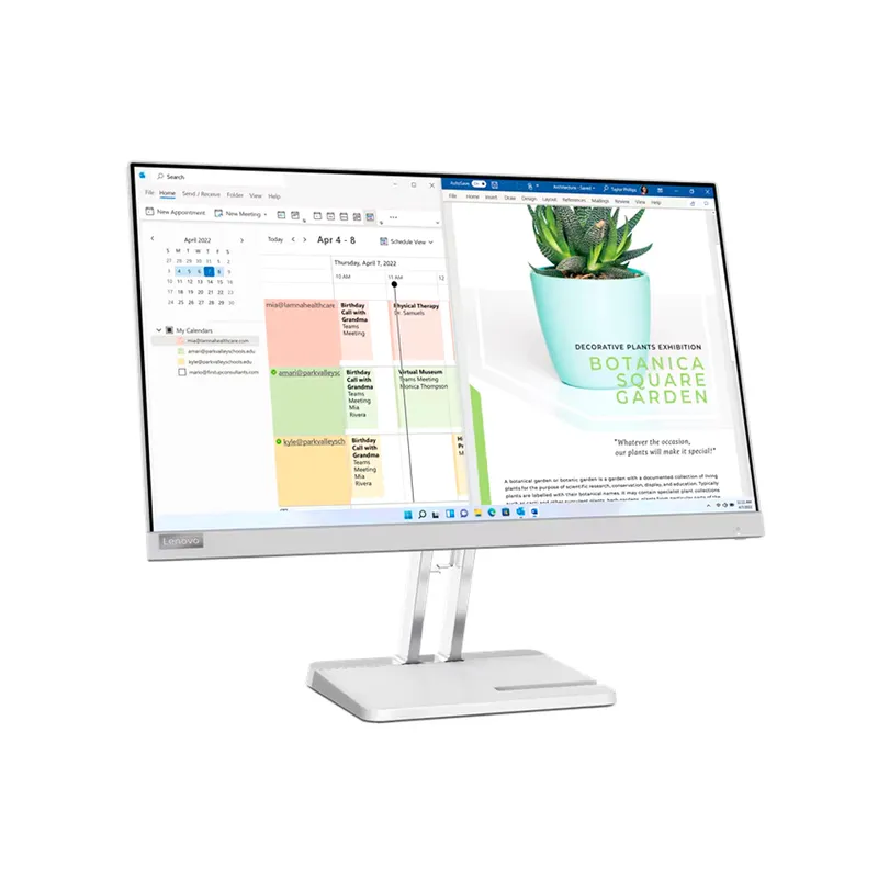 LENOVO - Monitor Lenovo L24E-40 238 Fhd 100Hz Antirreflejo HdmiVga Color Gris - Ideal Para Gamin