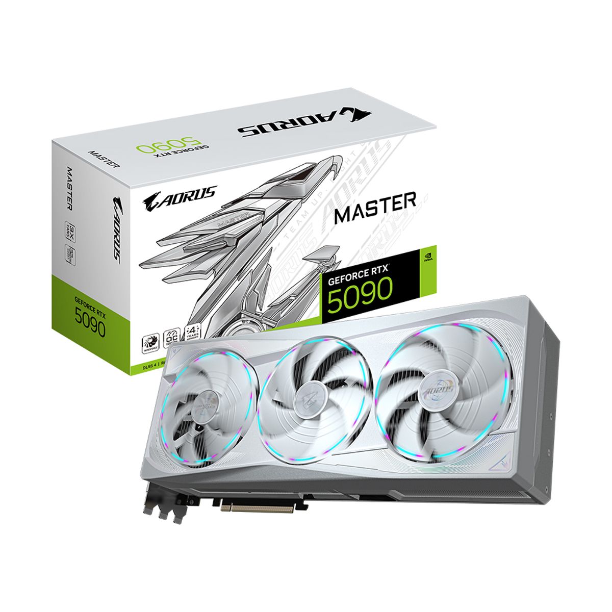 GIGABYTE - Tarjeta De Video Gigabyte Aorus Rtx 5090 Master Ice 32Gb Gddr7 Pcie 5.0 Para Gaming Extrem