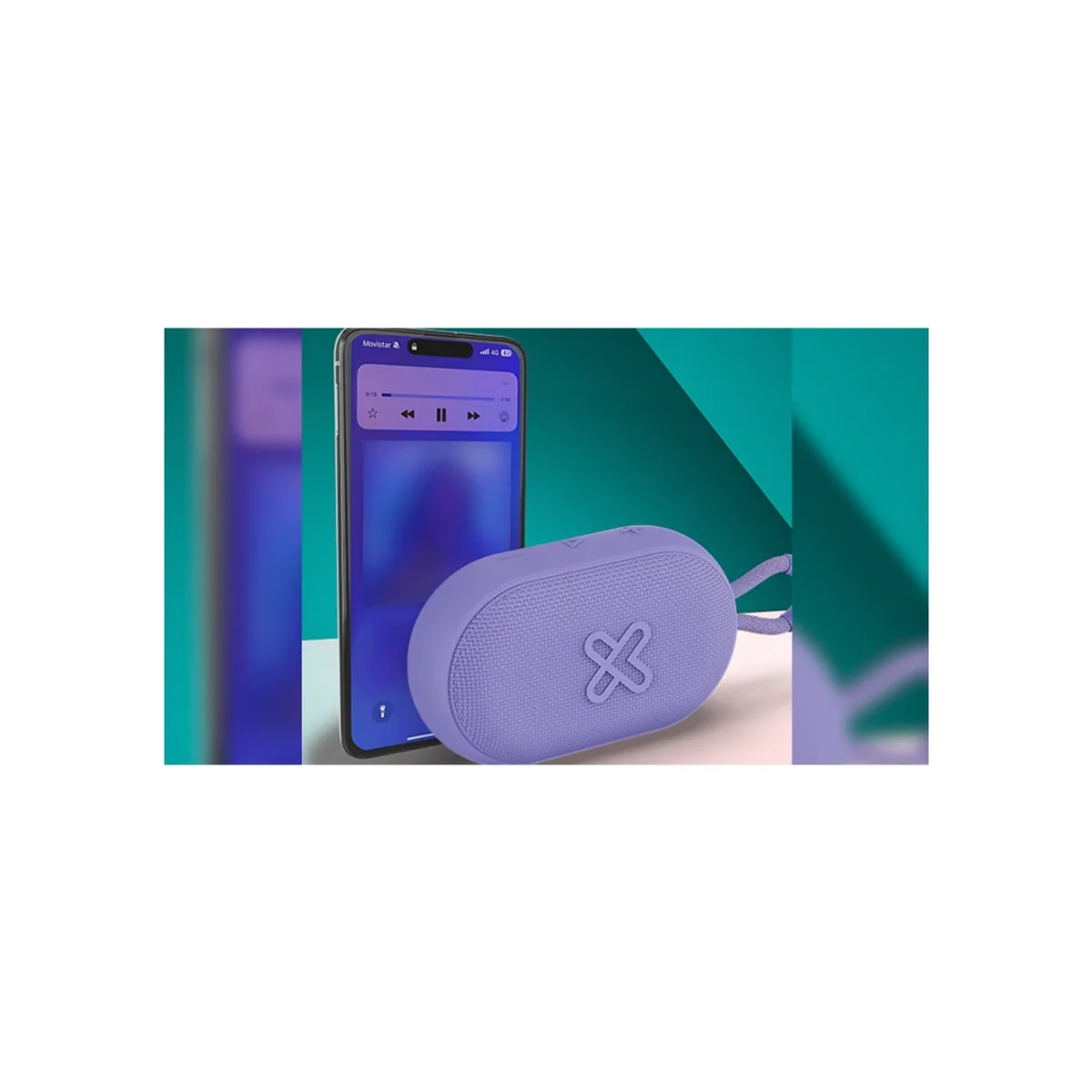 KLIP XTREME - Klip Xtreme Kbs-030Pr Altavoz Bluetooth Tws Púrpura, 12 Horas De Batería, Resistente Al Ag