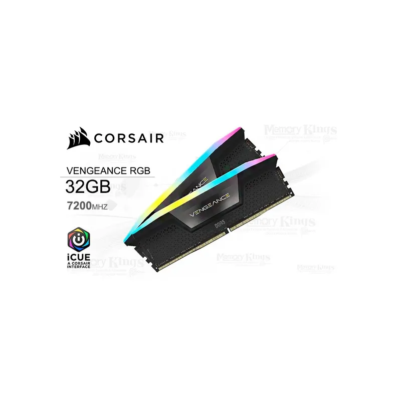 CORSAIR - Memoria Ram Corsair Vengeance Ddr5 32Gb (2X16Gb) 7200Mhz Cl34 Para Alto Rendimiento Gaming