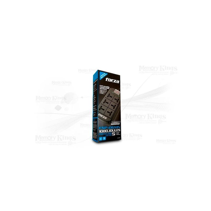 FORZA - Protetor De Sobretensión Forza De 6 Salidas, Conexión Nema, 110/240V, Ideal Para Hogar Y O