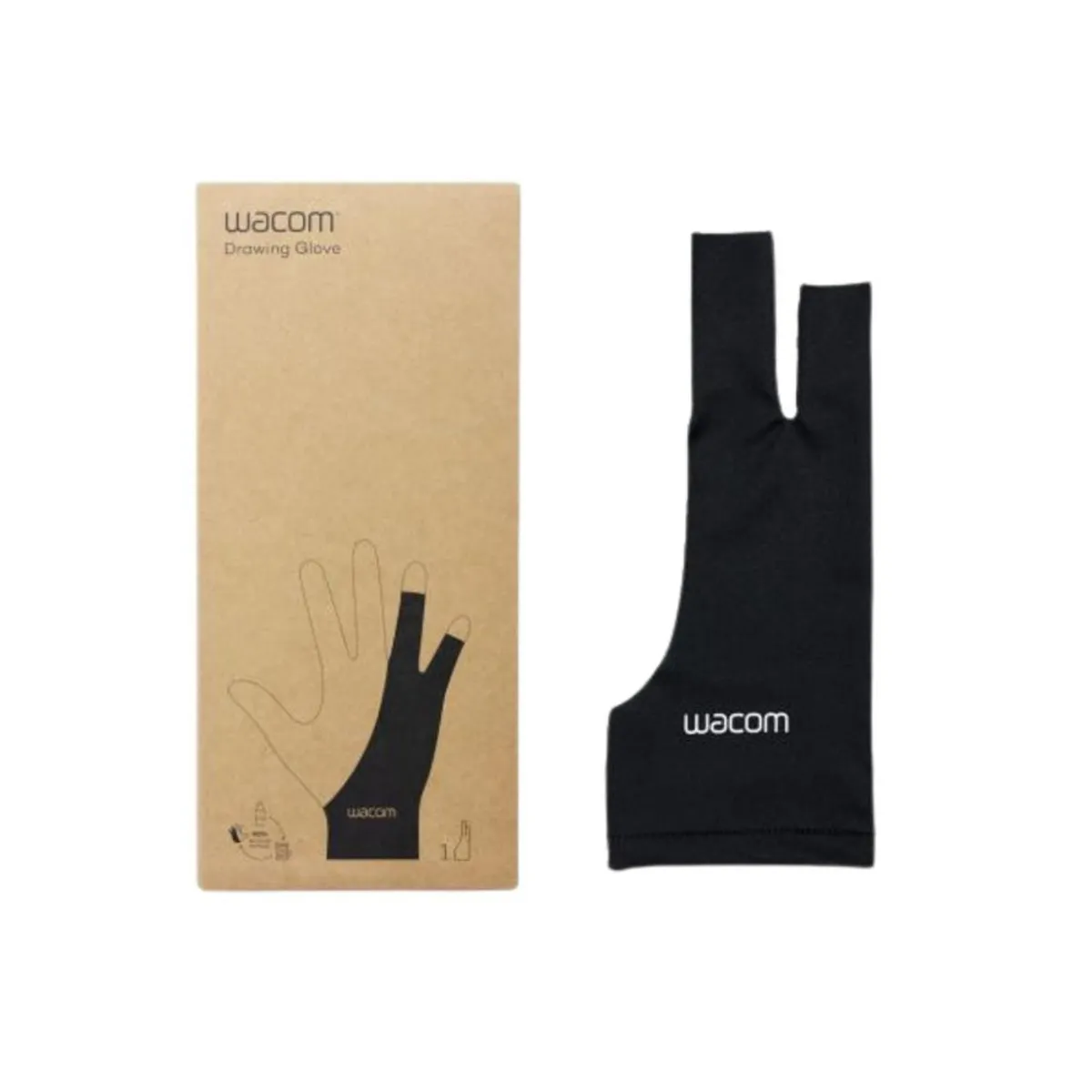 WACOM - Guantes De Dibujo Wacom De Spandex Y Poliéster, Negros Y Cómodos, Ideales Para Tabletas Tá