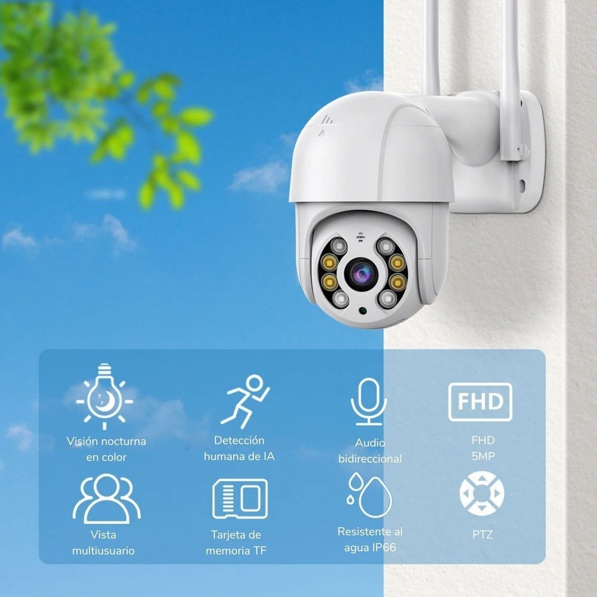 OEM - Cámara de Seguridad IP66 Vigilancia Wifi 4MPx Smart Exterior Audio