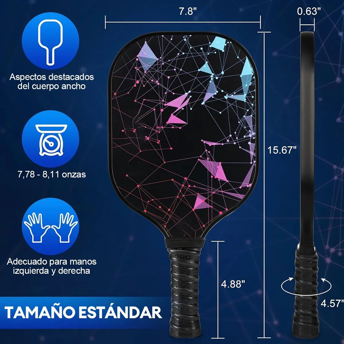 PUREPOWER - Juego De 2 Raquetas Y 4 Pelotas De Pickleball Con Estuche