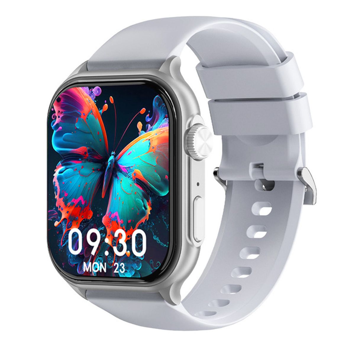 LENOVO - Reloj Inteligente Lenovo F101 Bluetooth Smartwatch 1.96 Amoled -Plata