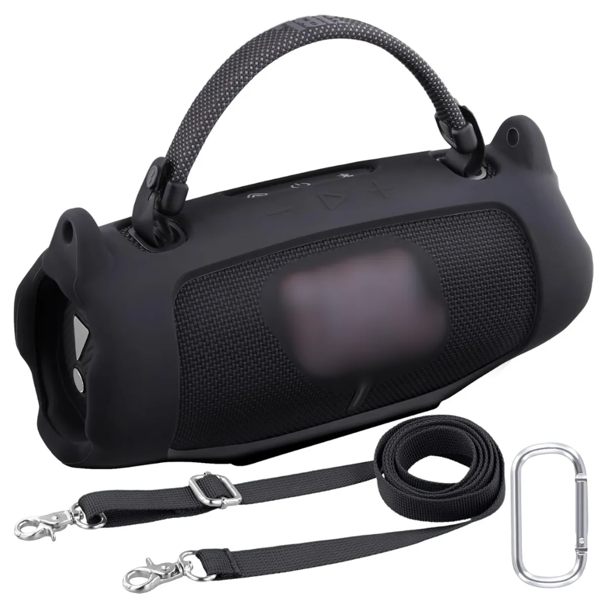 GENERICO - FUNDA PROTECTORA DE SILICONA  PARA JBL CHARGE 6 COLOR NEGRO