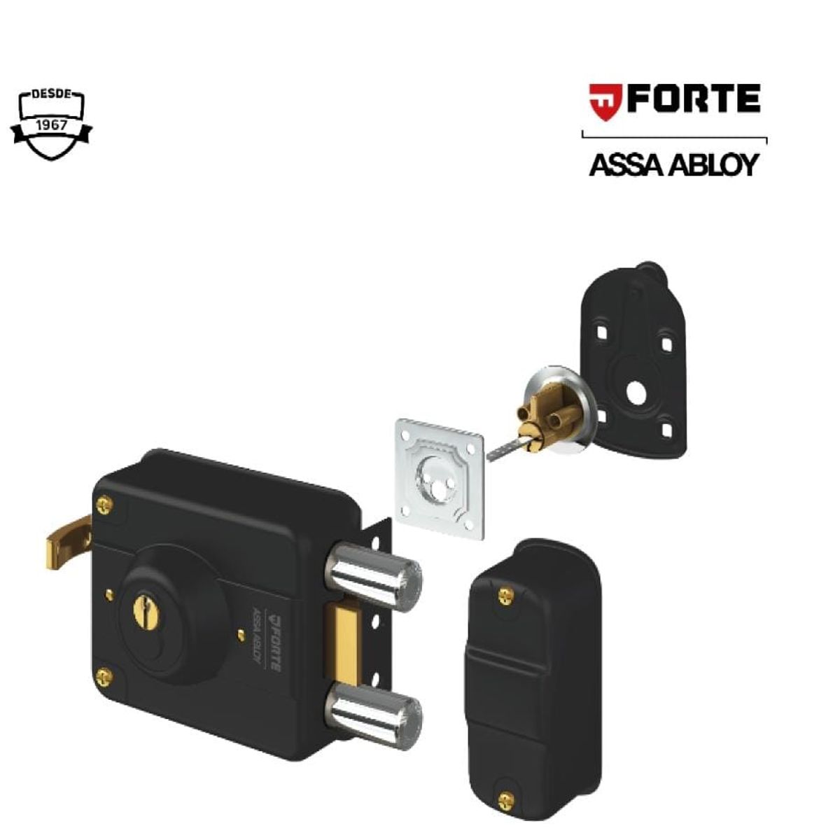 FORTE - Cerradura clásica F240 Forte negra