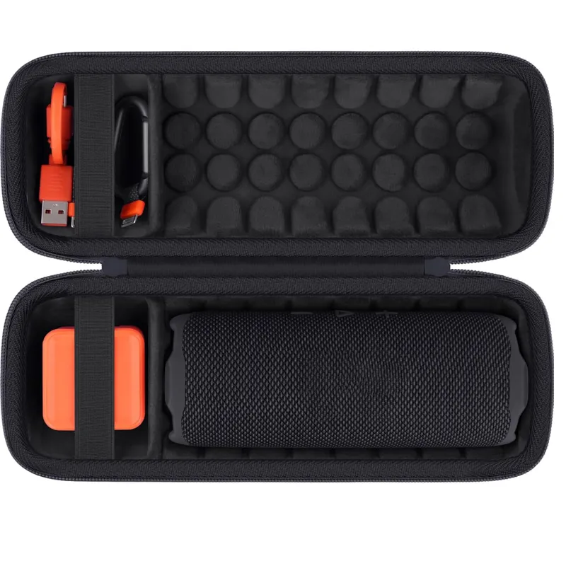GENERICO - ESTUCHE CASE DURO ACOLCHADO COMPATIBLE CON JBL FLIP 7 Negro