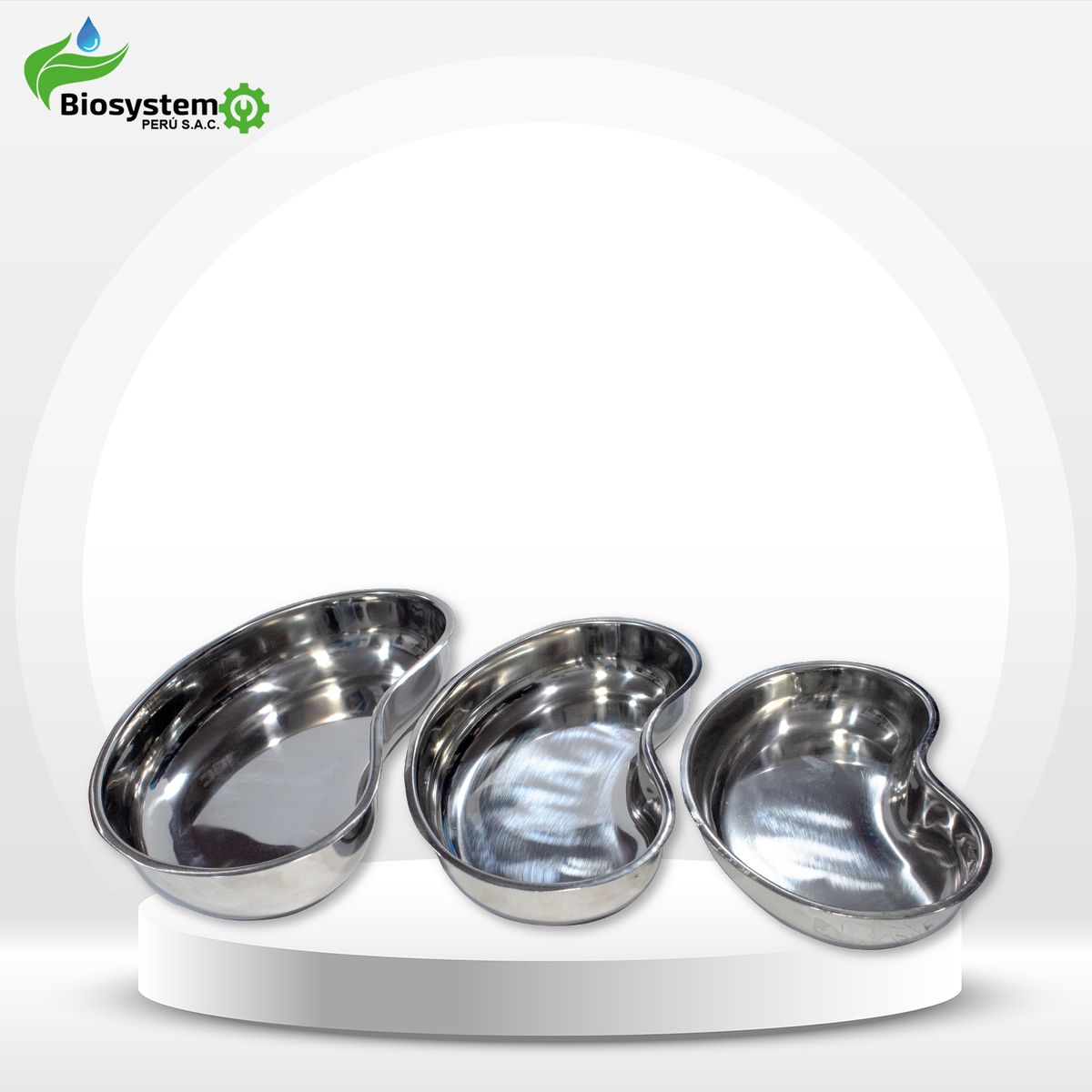 GENERICO - RIÑONERAS KIT ACERO INOXIDABLE GRANDE MEDIANO PEQUEÑO - BIOPESAC