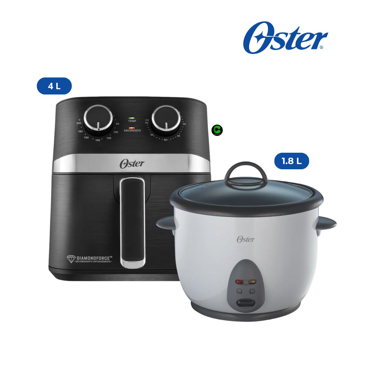 OSTER - Combo Freidora De Aire 4l Manual CKSTAF401MDF +Arrocera