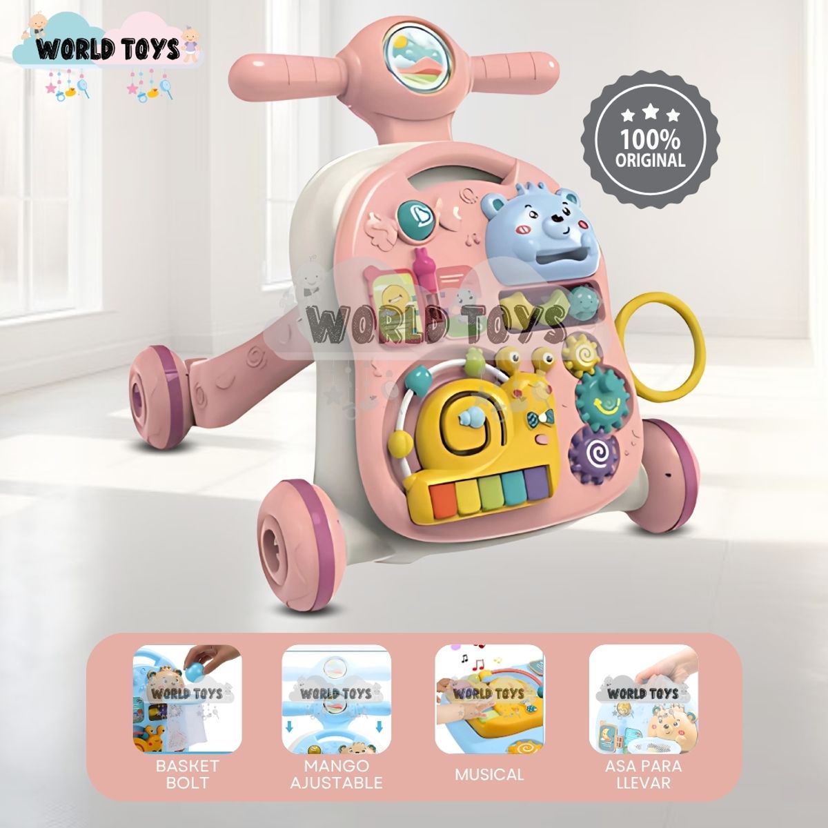 BABY - Caminador Musical «WALKY WALK» Edición Limitada Pink