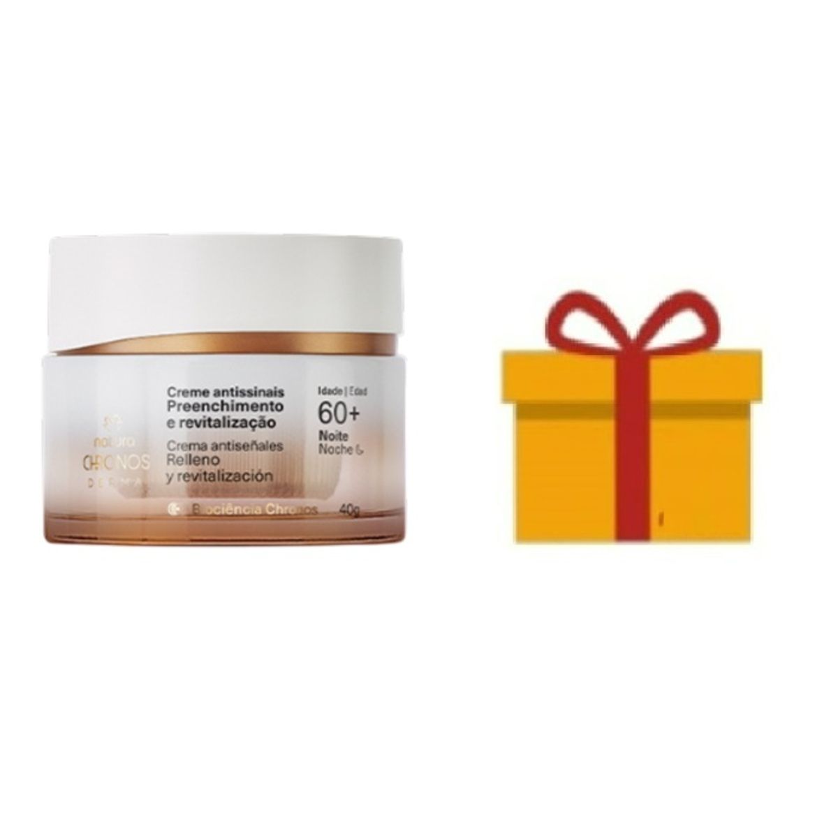 NATURA - CHRONOS gel crema antiseñales +60 noche + regalo