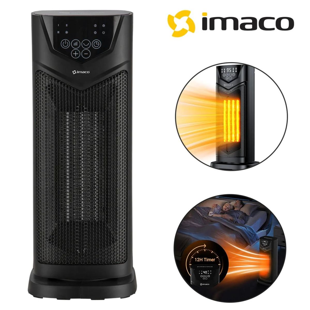 IMACO - Termoventilador Imaco ITC2000 2000W con control remoto Negro