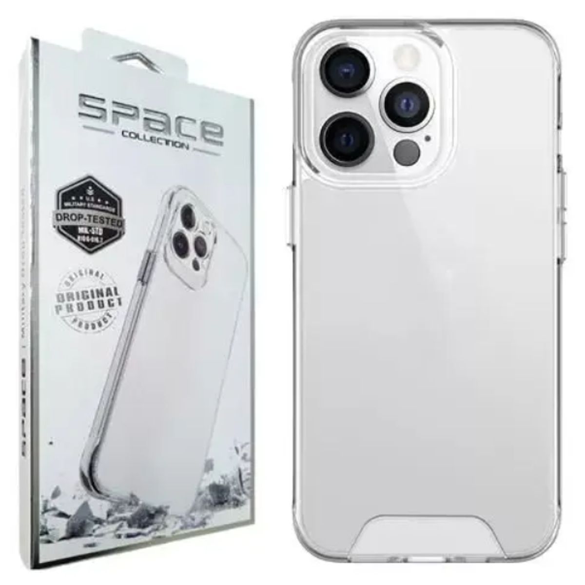 SPACE - Case Space Anticaida iPhone 16 Pro Max - Transparente