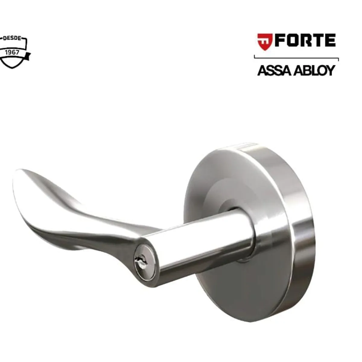 FORTE - Cerradura De Manija Onda Forte para Dormitorio