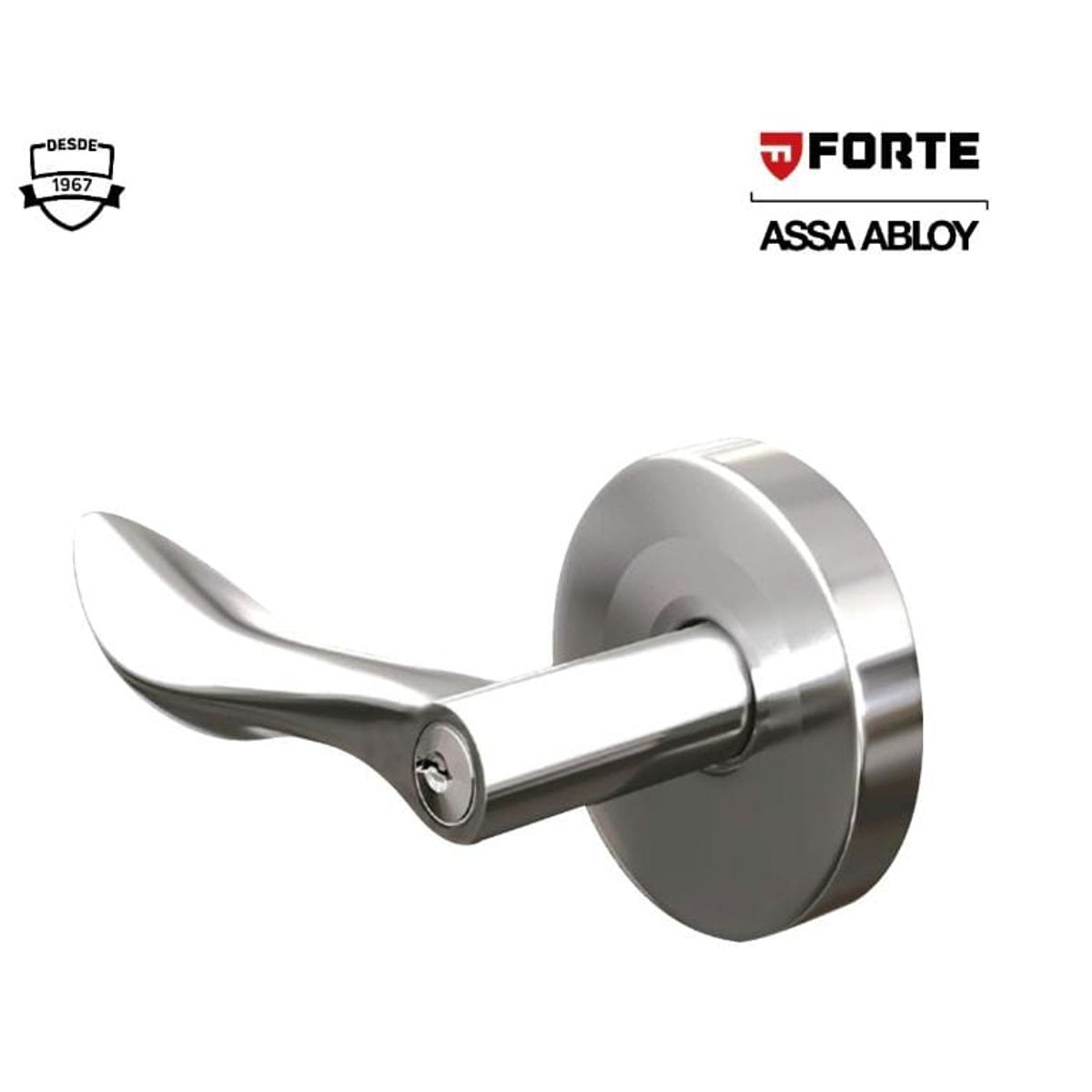 FORTE - Cerradura De Manija Onda Forte para Dormitorio