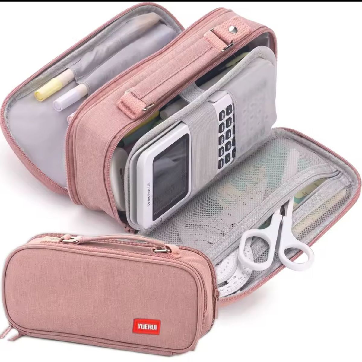 KAWAI - Cartuchera Doble Compartimiento Premium Multifuncional