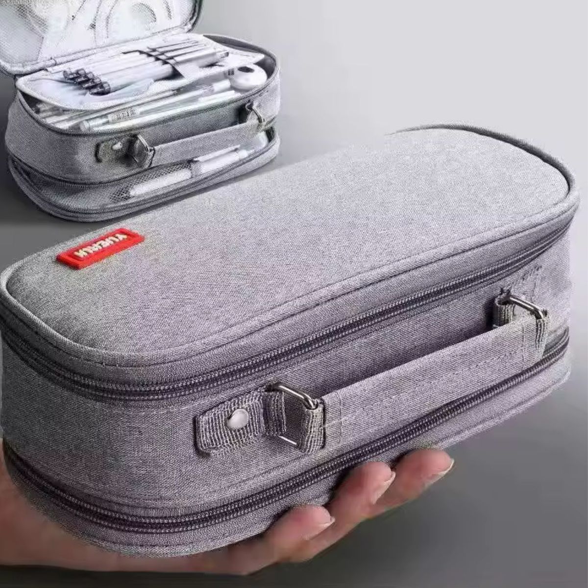 KAWAI - Cartuchera Doble Compartimiento Premium Multifuncional