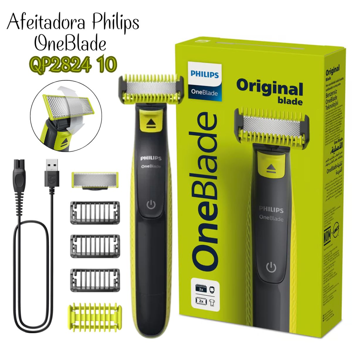 PHILIPS - Afeitador Philips OneBlade Face + Body QP2824 10