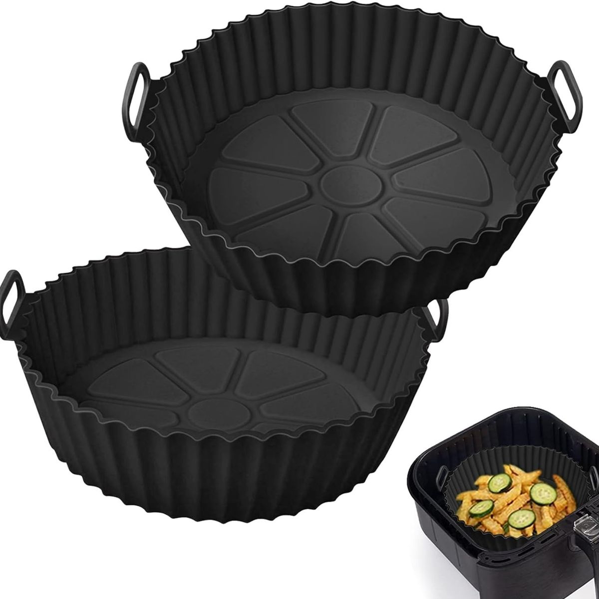 GENERICO - BANDEJA DE SILICONA PARA AIR FRYER X3