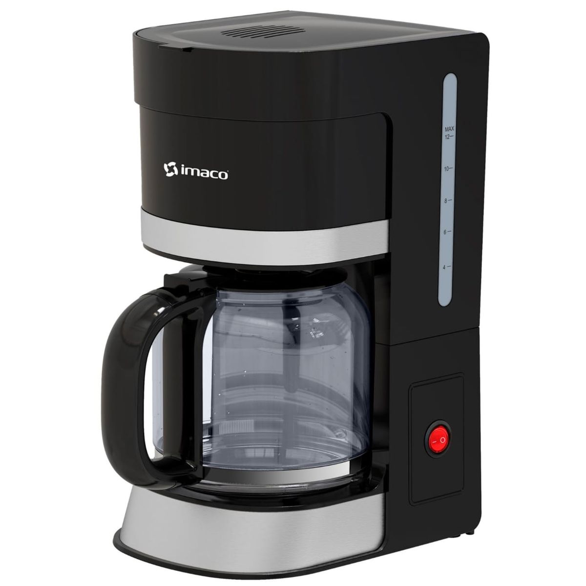 IMACO - Cafetera eléctrica 12 tazas jarra 1.2 litros imaco CM1203