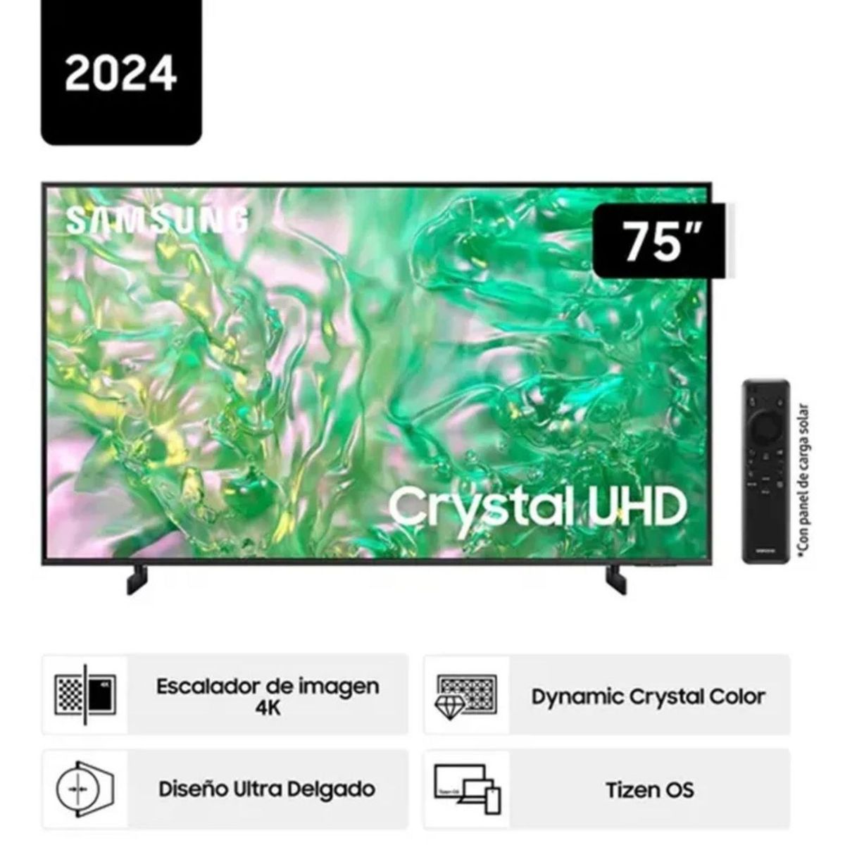 SAMSUNG - Televisor Samsung 75 Crystal Uhd Du8000 4k Tizen Os Smart Tv (2024)