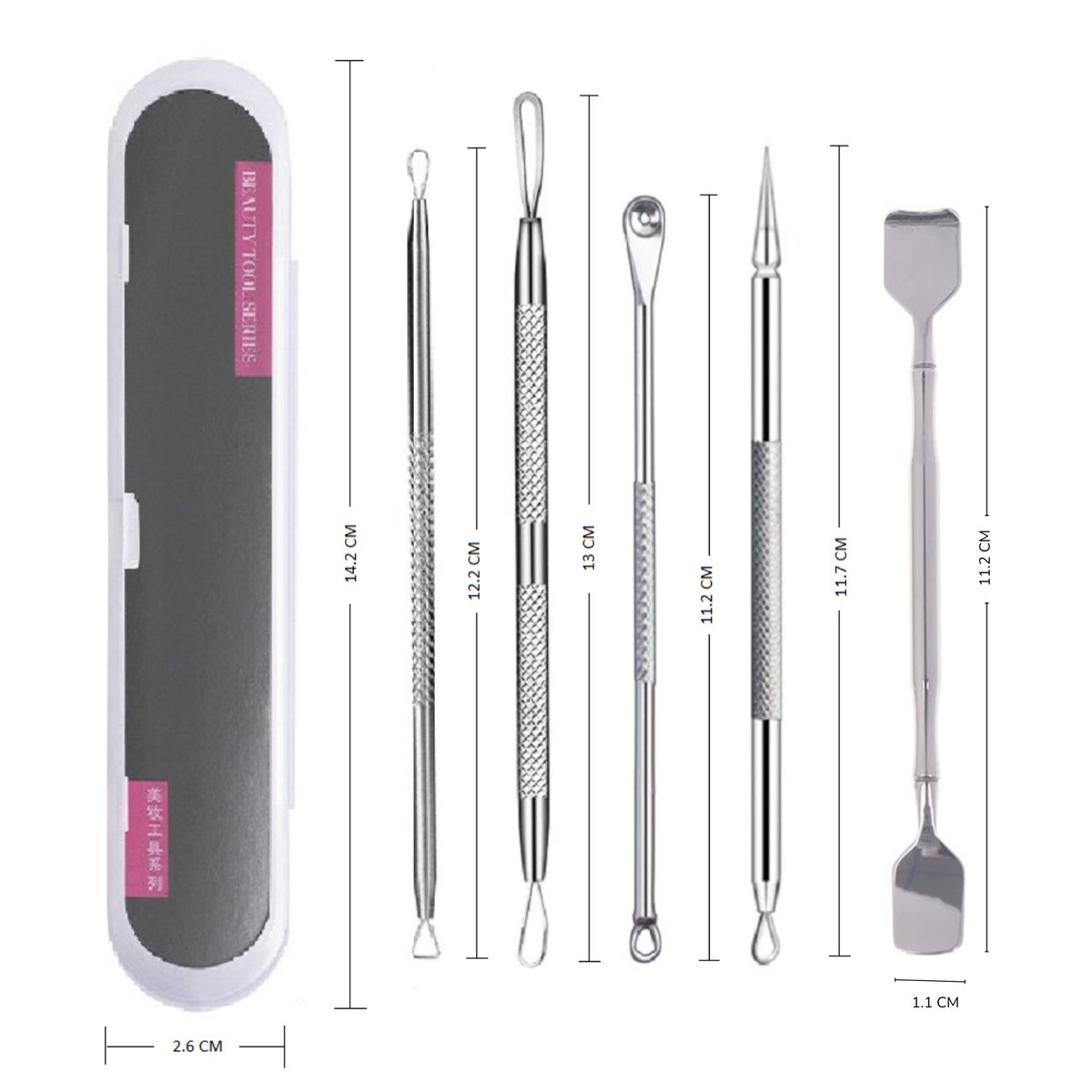 GENERICO - Removedor Extractor Puntos Negros Espátula Saca Comedones