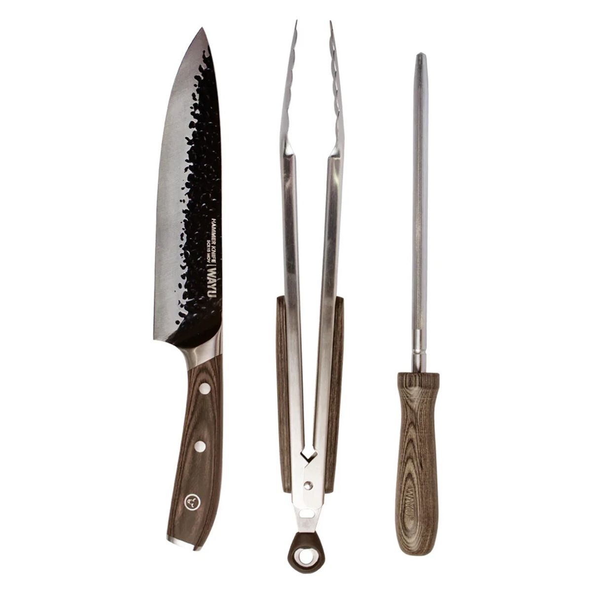 WAYU - SET UTENSILIOS PARRILLEROS CUERO WAYU