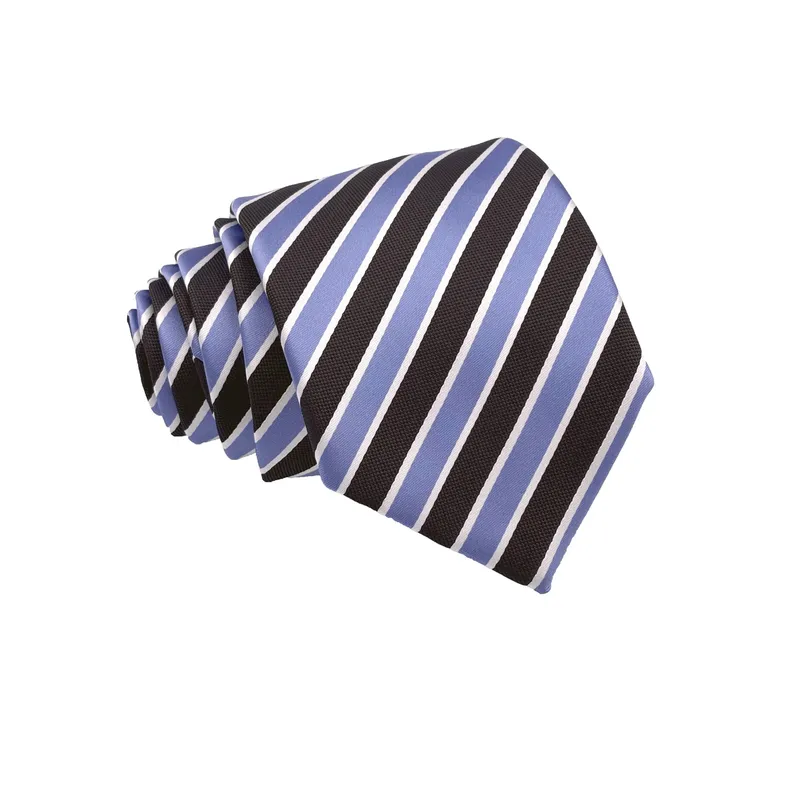 CHRISTIAN ARMAND - Corbata old money diagonales celestes y marrones - Christian Armand