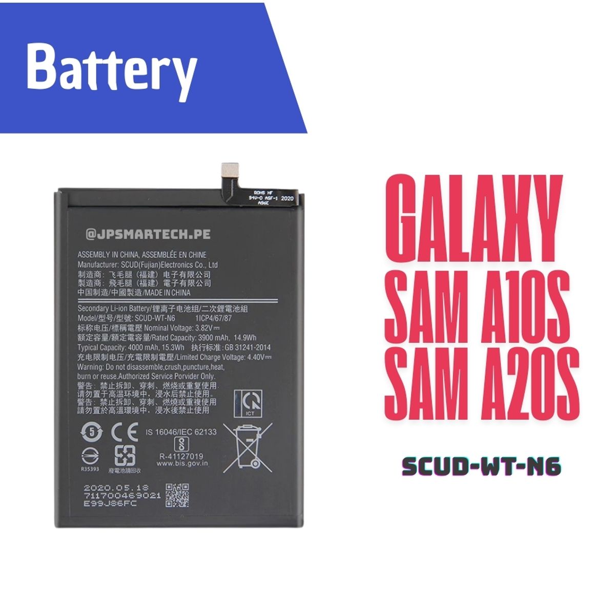 OEM - BATERIA SAMSUNG A10S - A20S T-SM NUEVO