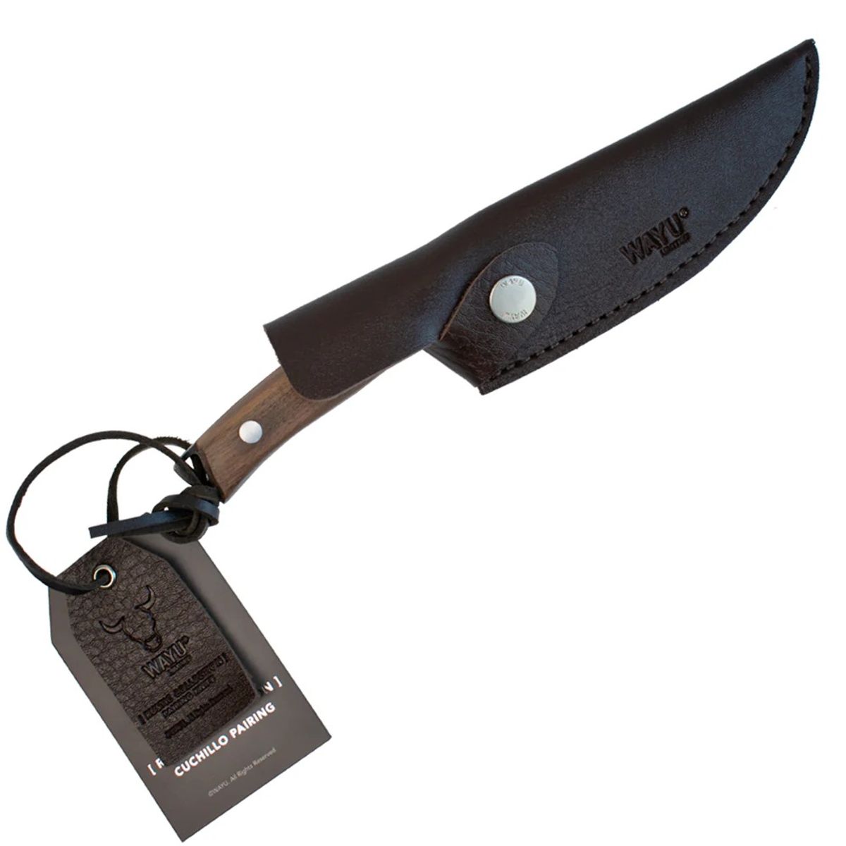 WAYU - CUCHILLO PAIRING CON FUNDA RUSTIC COLECCTION WAYU