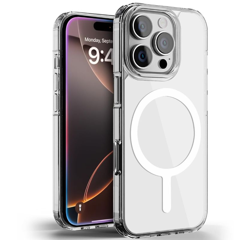 GENERICO - Case Clear para iPhone 16 Pro Max con MagSafe - Transparente