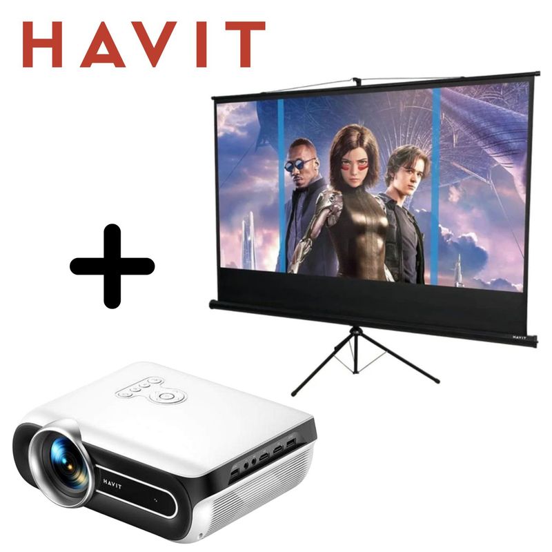 HAVIT - Combo HAVIT Proyector PJ209A 450ansi + Ecram PS100