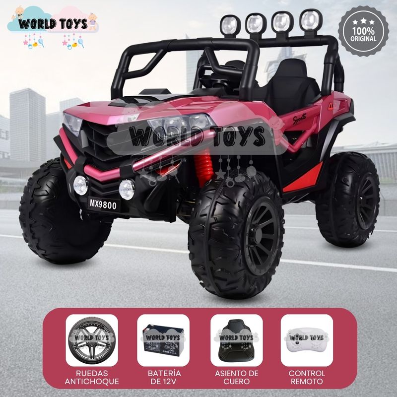 BABY - Carro a Batería 4 x 4 King «UTV VOLTAGE» Todo Terreno Pink