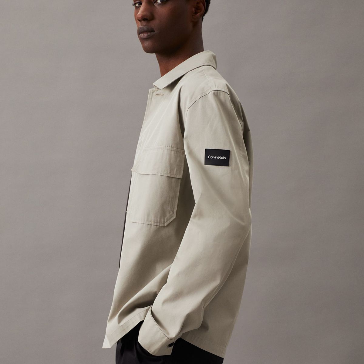 CALVIN KLEIN - CAMISA COTTON NYLON OVERSHIRT