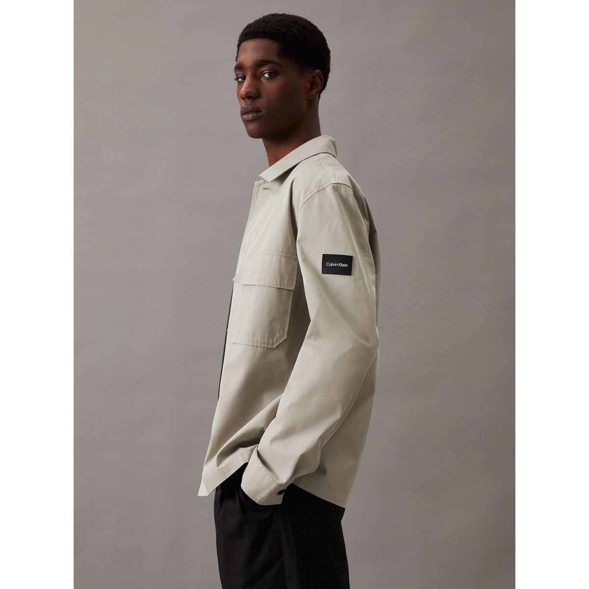 CALVIN KLEIN - CAMISA COTTON NYLON OVERSHIRT